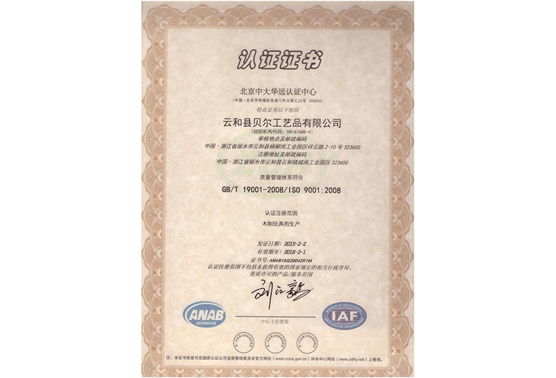 GB / T 19001-2008 / 1S0 9001: 2008 CERTIFICATION